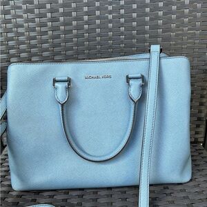 Michael Kors Bag,Michael Kors Sky Blue Satchel
